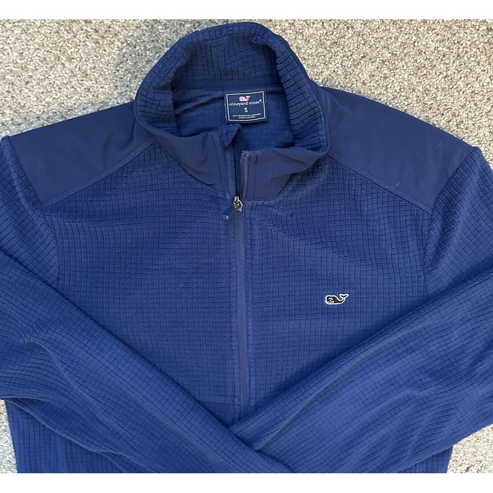 Vineyard Vines Full Zip Fleece Jacket Mens/womens Size Small Navy Blue